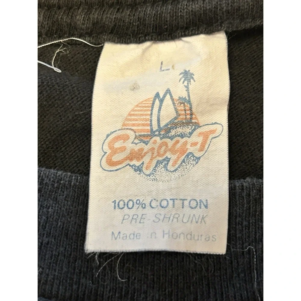 VTG 90s No Fear Black Cropped Style T Shirt Unisex XL